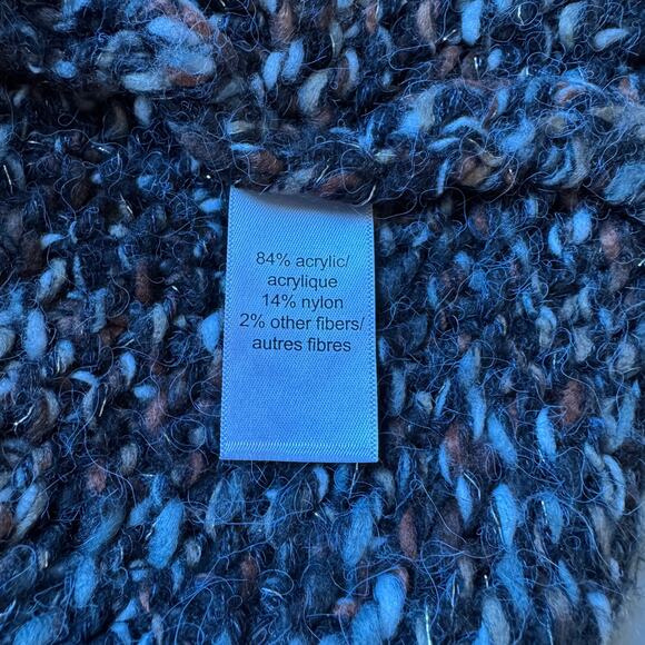 Maurices Womens Sz S Open Cardigan Oversized 3/4 Sleeve Hanky Hem Crochet Boho - Picture 9 of 10